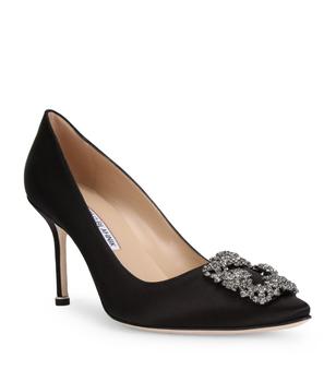 Manolo Blahnik直邮, Manolo Blahnik | Satin Hangisi Fume Pumps 90商品图片 