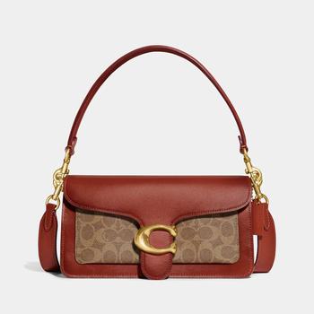 Coach | Coach Signature Tabby 26 Leather-Coated Canvas Shoulder Bag商品图片,额外6.5折, 额外六五折
