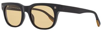 推荐Ermenegildo Zegna Men's Rectangular Sunglasses EZ0101 01E Black 53mm商品