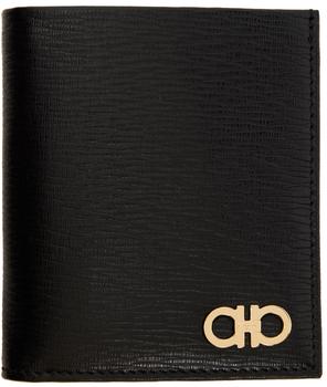 gancini, Salvatore Ferragamo | Black Gancini Card Holder商品图片 额外8.5折, 额外八五折