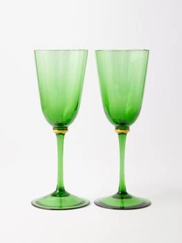LA DOUBLE J | Set of two Rainbow wine glasses,商家MATCHES,价格¥2308