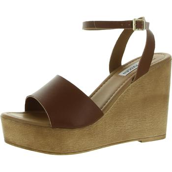 Steve Madden Womens Welsh Leather Buckle Wedge Heels product img