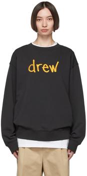 Drew House | SSENSE Exclusive Black Scribble Sweatshirt商品图片,额外8.5折, 满1件减$9, 独家减免邮费, 额外八五折, 满一件减$9