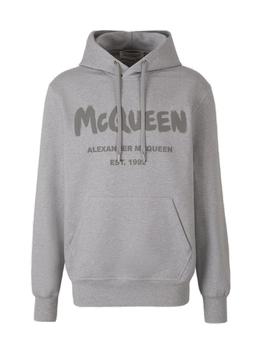 Alexander McQueen | Alexander McQueen Logo Print Drawstring Hoodie商品图片,7.1折