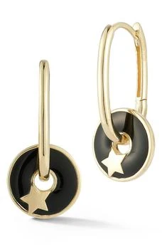 Ember Fine Jewelry | 14K Gold Enamel Charm Hoop Earrings,商家Nordstrom Rack,价格¥3938