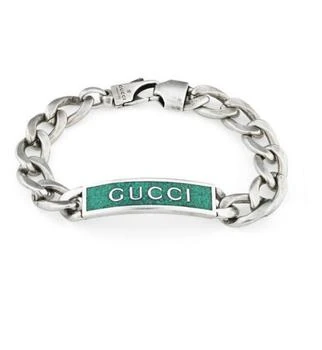 Gucci | Gucci Green Enamel Station Bracelet, Size 19 8.7折, 满$200减$10, 独家减免邮费, 满减