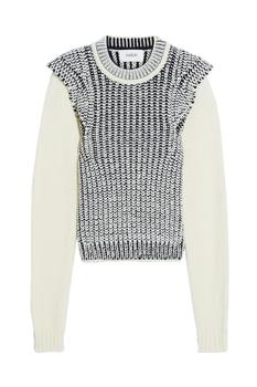 product District paneled marled wool-blend sweater image