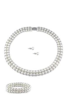 DELMAR | 6-7mm Freshwater Pearl Necklace, Bracelet & Earrings Set,商家Nordstrom Rack,价格¥1193
