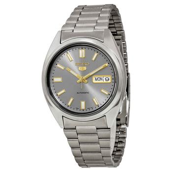 Seiko | Seiko 5 Automatic Grey Dial Stainless Steel Mens Watch SNXS75商品图片,3.9折