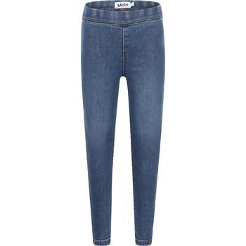 推荐Elastic belt regular fit jeans in dark blue商品