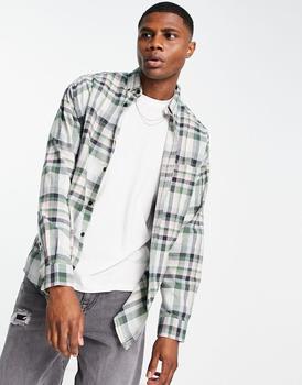 ASOS | ASOS DESIGN 90s oversized check shirt in green商品图片,