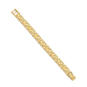 商品Macy's | Nugget Textured Link Bracelet in 10k Gold,商家Macy's,价格¥30051图片