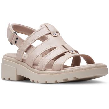 Clarks Womens Coast Shine Leather Ankle Strap Strappy Sandals