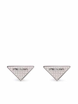 prada墨镜, Prada | Prada Women's Silver Crystal Earrings商品图片 