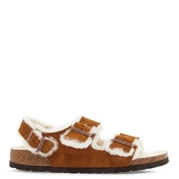 Birkenstock | 女士 貂皮米兰绒面革羊毛凉鞋,商家Jomashop,价格¥762