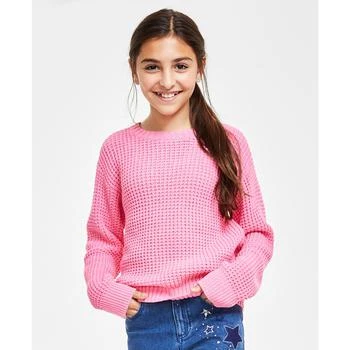 Big Girls Textured-Knit Crewneck Sweater, Created for Macy's,价格$34.44