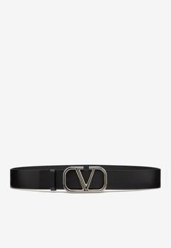 推荐VLogo Signature Belt in Calfskin Leather商品