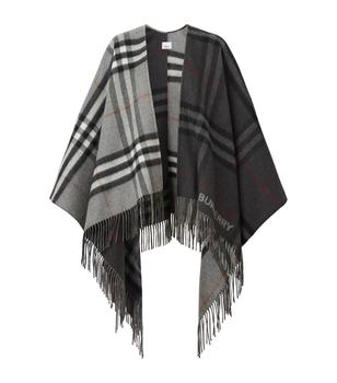 了解burberry大衣, Burberry | Wool-Cashmere Check Cape商品图片 