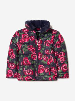 Mama Luma | Mama Luma Navy Girls Rose Print Puffer Jacket商品图片,额外8折, 额外八折