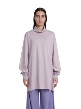 推荐Turtleneck Long Sleeve T-Shirt Light Purple商品