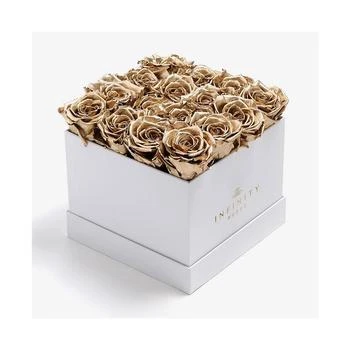 Infinity Roses | Square Box of 16 Gold Real Roses Preserved to Last Over A Year,商家Macy's,价格¥1497