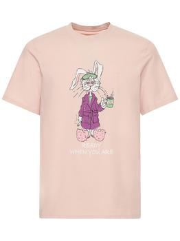Martine Rose | Rabbit Print Cotton Jersey T-shirt商品图片,6.9折