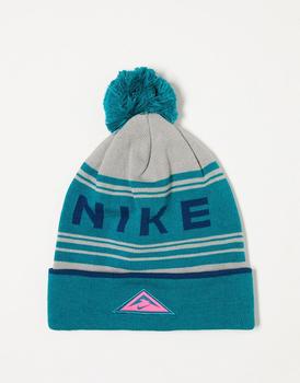 NIKE | Nike Running Trail Dri-FIT unisex bobble beanie in blue商品图片,8折×额外9.5折, 额外九五折