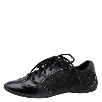 lv低帮鞋, [二手商品] Louis Vuitton | Louis Vuitton Black Leather And Monogram Canvas Low Top Sneakers Size 39商品图片 8.6折, 满1件减$100, 满减