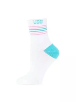 UGG | Teslin Stripe Cotton-Blend Quarter Socks 
