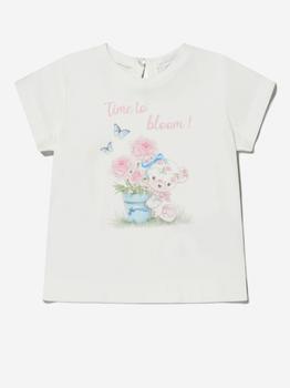 推荐Monnalisa Cream Baby Girls Cotton Jersey Teddy T-Shirt商品