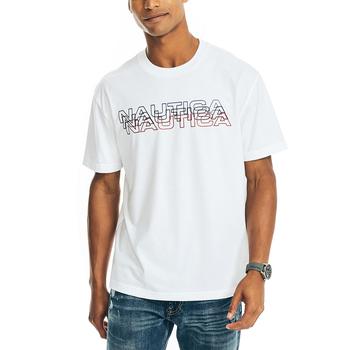 Nautica | Men's Relaxed-Fit Crew Neck Logo Graphic T-Shirt商品图片,7.8折×额外8折, 额外八折