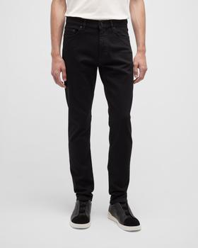 Zegna | Men's 5-Pocket Black Wash Denim Jeans商品图片,