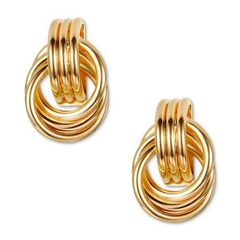 Charter Club | Gold-Tone Multi-Ring Doorknocker Drop Earrings, Created for Macy's商品图片,4折