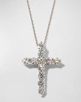 Roberto Coin | 18K Diamond Cross Necklace, 20x15mm,商家Neiman Marcus,价格¥26925