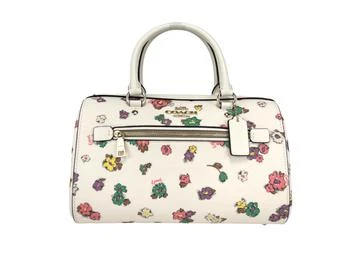 推荐COACH (CA229) Floral Field Leather Rowan Medium Satchel Handbag Purse Crossbody商品