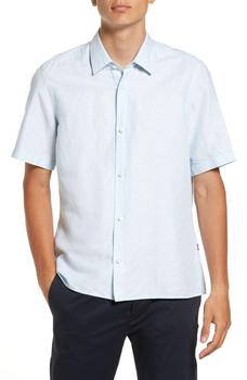 推荐Lukka Floral Short Sleeve Cotton Button-Up Shirt商品