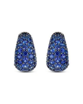 Piranesi | 18K White Gold Dome Huggie Hoop Earrings with Blue Sapphires,商家Bloomingdale's,价格¥55349