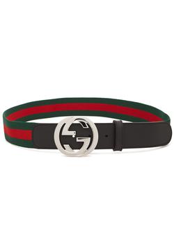 gucci皮带男, Gucci | Signature-striped webbing belt商品图片 