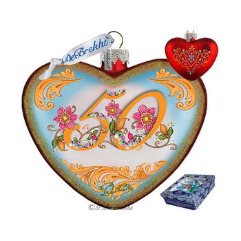 推荐50th Anniversary Heart Holiday Ornament商品