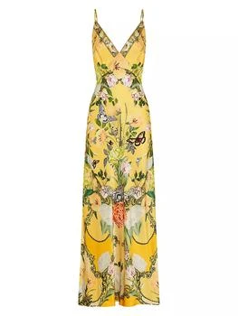 Camilla | Floral Silk Slip Maxi Dress,商家Saks Fifth Avenue,价格¥6369
