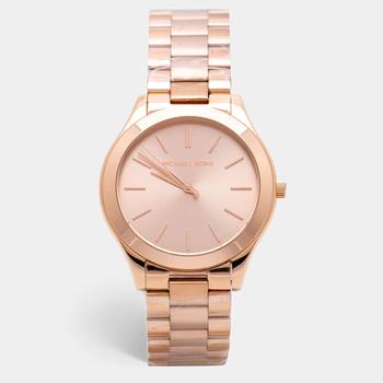 推荐Michael Kors Champagne Rose Gold Plated Stainless Steel Runway MK3197 Women's Wristwatch 42 mm商品