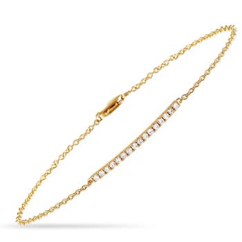 商品LB Exclusive | 14K Yellow Gold 0.25ct Diamond Bracelet,商家Jomashop,价格¥2901图片