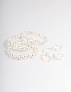 商品Lovisa | Acrylic Mixed Pearl Bracelet and Ring Pack,商家Premium Outlets,价格¥136图片