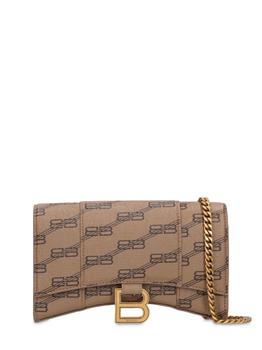 巴黎世家沙漏包价格, Balenciaga | Hourglass Coated Canvas Chain Wallet商品图片 