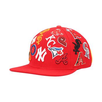 时尚mlb羽绒服男装, Pro Standard | Men's Red Mlb Pro League Wool Snapback Hat商品图片 