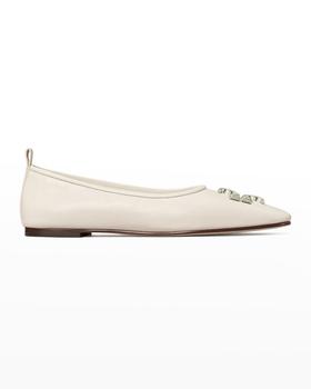 tory burch eleanor北京, Tory Burch | Eleanor Leather Medallion Ballerina Flats商品图片 