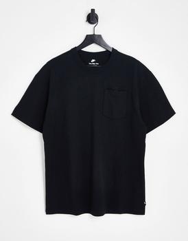 NIKE | Nike Premium Essentials oversized t-shirt with chest pocket in black商品图片,
