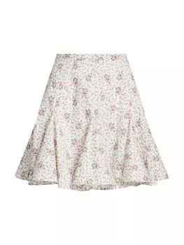 Ralph Lauren | Mickey Floral Cotton Godet Miniskirt 3.7折