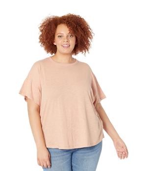 Madewell | Plus Whisper Cotton Rib Crew Neck Tee商品图片,8.6折起, 独家减免邮费