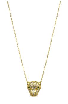 ADORNIA | 14K Gold Plated Sterling Silver Cubic Zirconia Jaguar Pendant Necklace商品图片,2.3折